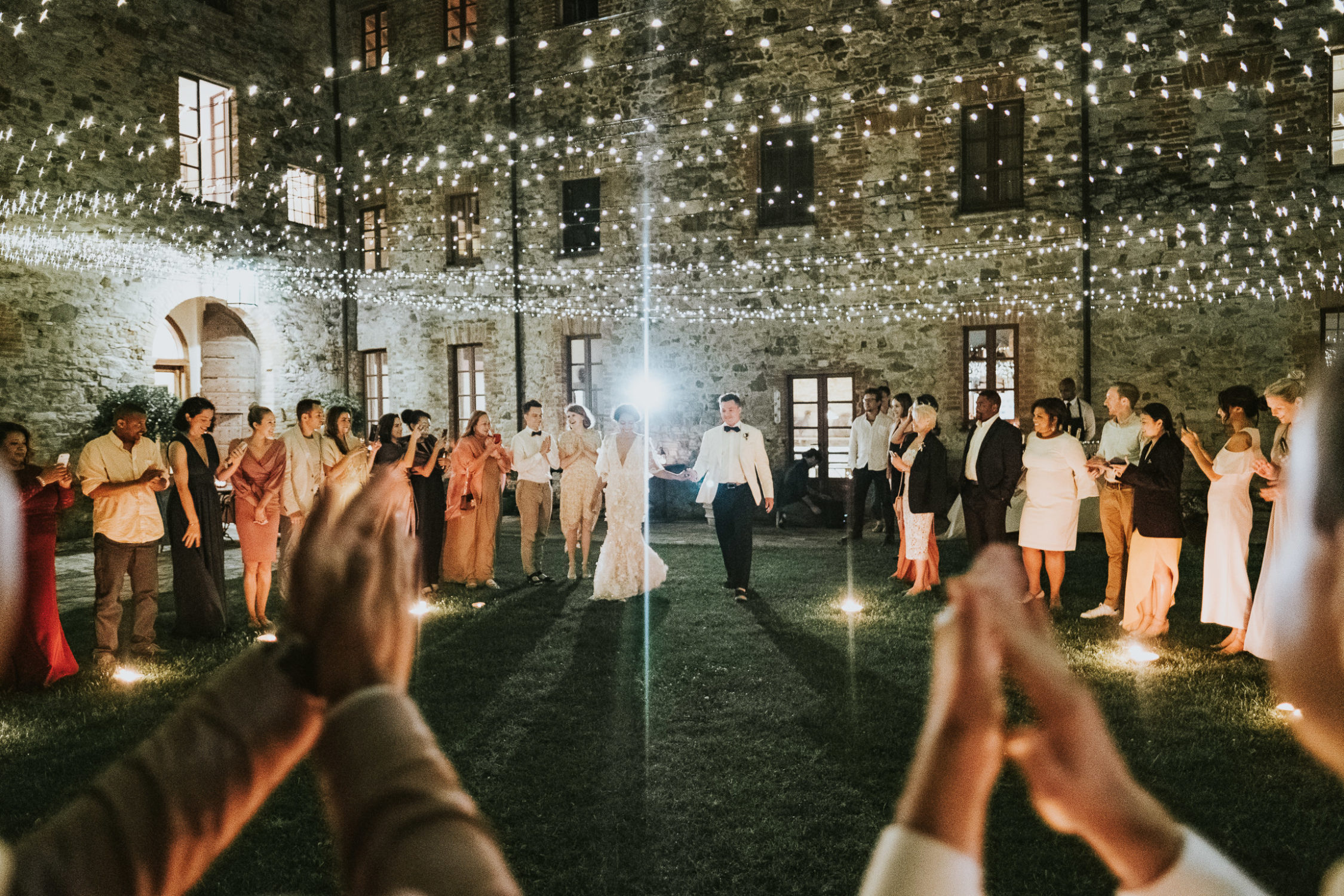 first dance at castello di tassara wedding in italy